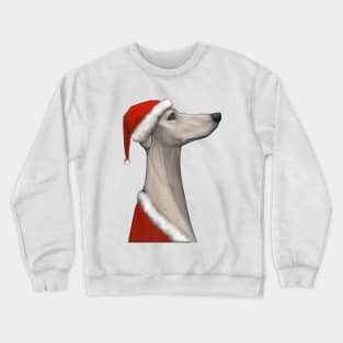 Christmas White Greyhound Crewneck Sweatshirt